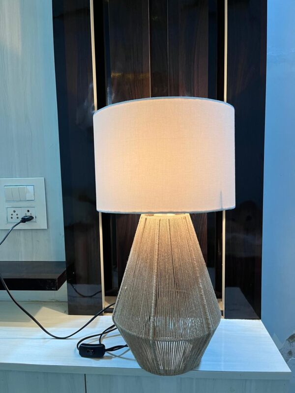 Rattan table lamp" or "Woven Lamp"